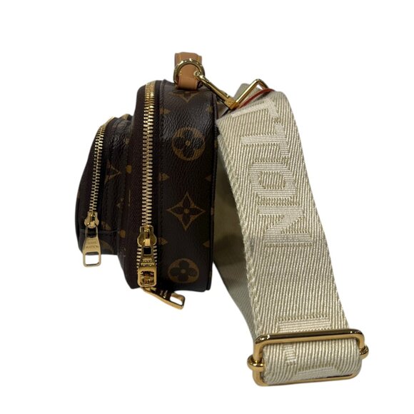 $3100 NEW Louis Vuitton 2021 Brown Monogram Utility Gold Crossbody Pouch Bag - Picture 8 of 14
